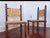 1940s/50s MCM Hans Wegner Style Woven Canvas / Walnut Living Room Side Chairs For Sale - Image 4 of 4