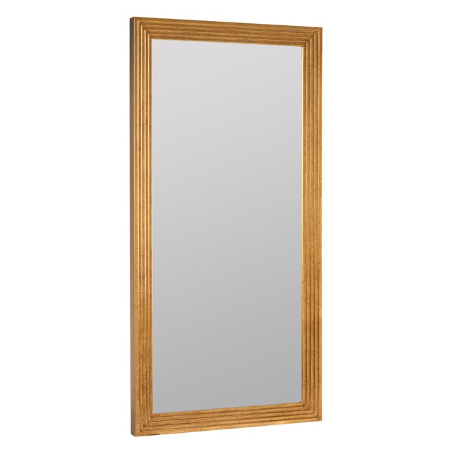 Timeless gold wall mirror with a traditional frame with layered details Material: PU Finish: Antique Gold Item Bevel: Yes...