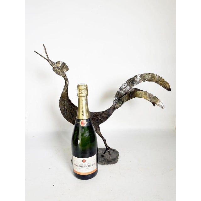 Brutalist Metal Rooster Sculpture, France, 1970 For Sale - Image 3 of 10