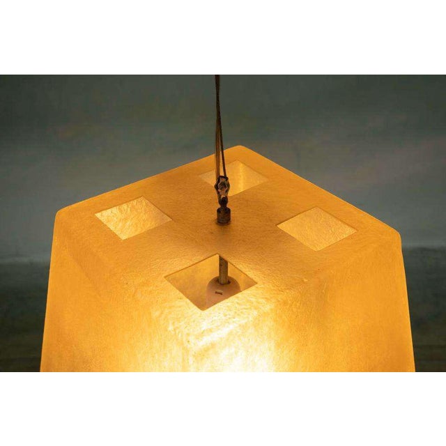 Vintage Minimalist Fiberglass Hanging Lamp from Roche Babois For Sale - Image 12 of 18