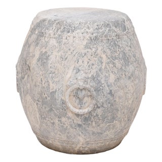 Chinese Studded Marble Drum Table For Sale
