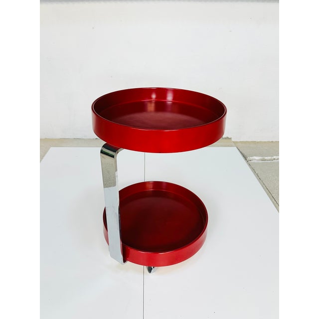 Vintage Space Age Serving Trolley with Chrome Handles, Germany, 1960s For Sale - Image 10 of 14