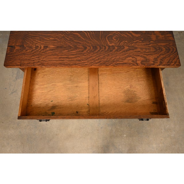L. & J. G. Stickley Antique Mission Oak Arts & Crafts Coffee Table, Circa 1910 For Sale In South Bend - Image 6 of 13