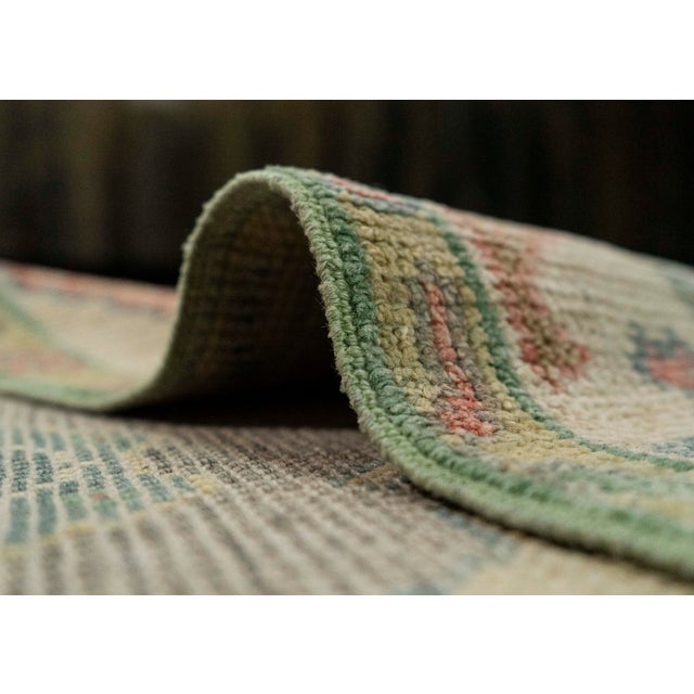 Textile Turkish Oushak Rug 2'6" x 6'4" #20225 For Sale - Image 7 of 8