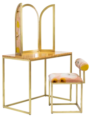 Awaiting Vanity Table and T Stool by Secondome Edizioni, Set of 2