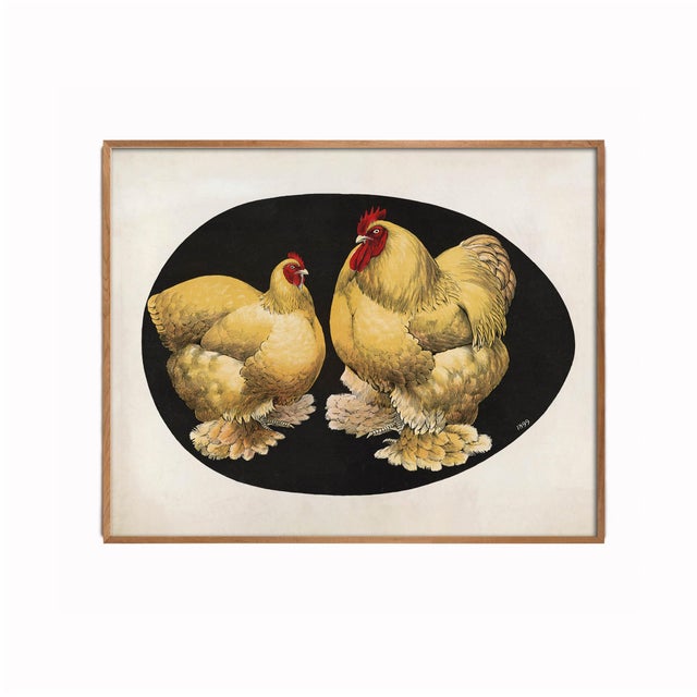 Not Yet Made - Made To Order Vintage Reproduction Victorian Chicken Print For Sale - Image 5 of 6