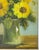 Original Signed and Framed Still Life Oil Painting on Canvas 'Sunflowers' For Sale - Image 4 of 12