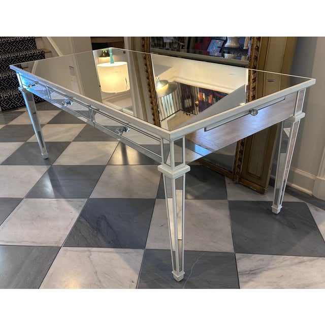 Nancy Corzine Versailles Mirrored Writing Table Desk For Sale - Image 10 of 11