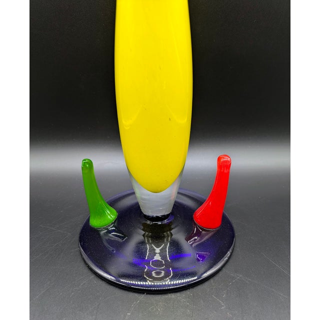 Vintage b.a.g. Post-Modern Art Glass Vase: Signed Rona Plesl For Sale In Portland, OR - Image 6 of 10