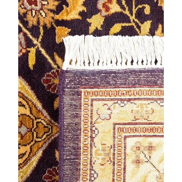 2000 - 2009 Eclectic, One-of-a-Kind Hand-Knotted Area Rug in Black, 6' 2" x 9' 1" For Sale - Image 5 of 8