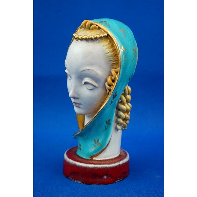 Ceramic Majolica Ceramic Bust Sculpture of Madonna by Eugenio Pattarino, Italy, 1920s-1940s For Sale - Image 7 of 18