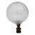 Ribbed Optic Glass Lamp Finial on Bronze Hardware For Sale