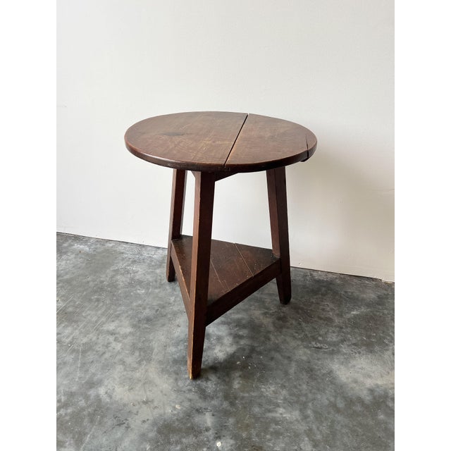 Farmhouse Antique Welsh Late 19th Century Scumble Painted Cricket Table For Sale - Image 3 of 8