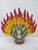 Alfonso Castillo Orta Flaming Fire Skull Day of Dead Mexican Folk Pottery For Sale - Image 11 of 12