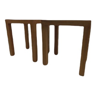 Modern Walnut Side Tables - a Pair For Sale