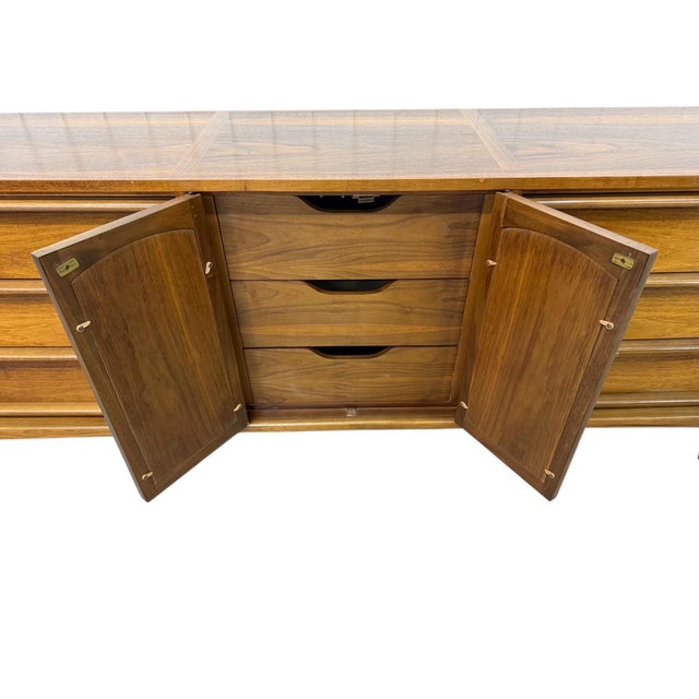 Mid-Century Modern Lane Rhythm Walnut Dresser For Sale - Image 9 of 9