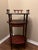 Brown Vintage Solid Wood 3-Tier Round Accent Table W/ Drawer – Early American Colonial Style For Sale - Image 8 of 9