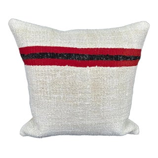 Turkish Hemp Pillow Cushion Natural Beige Red Cushion Cover 20x20 For Sale