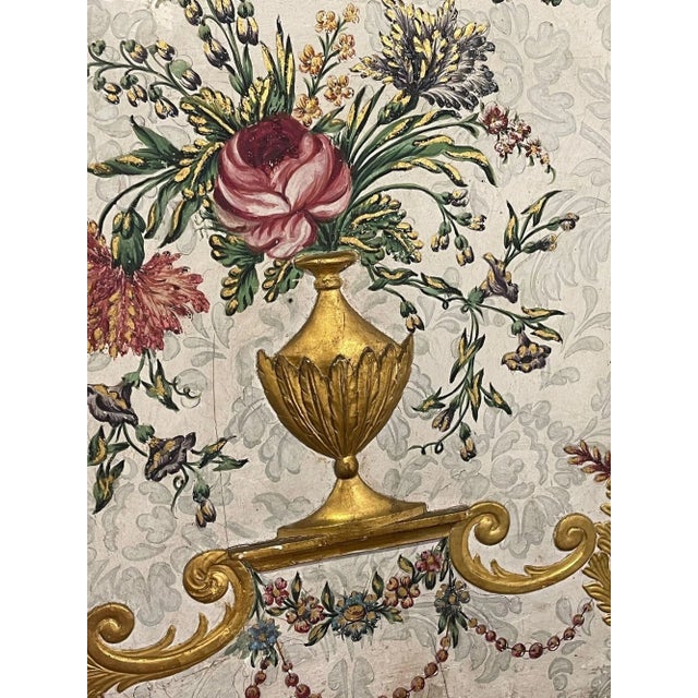 Traditional 19th Century Italian Raised Gilt Gesso and Oil Painted Panel For Sale - Image 3 of 11