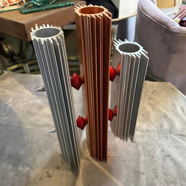 Metal 1980s Post Modern Aluminum Italian Sculpture For Sale - Image 7 of 12