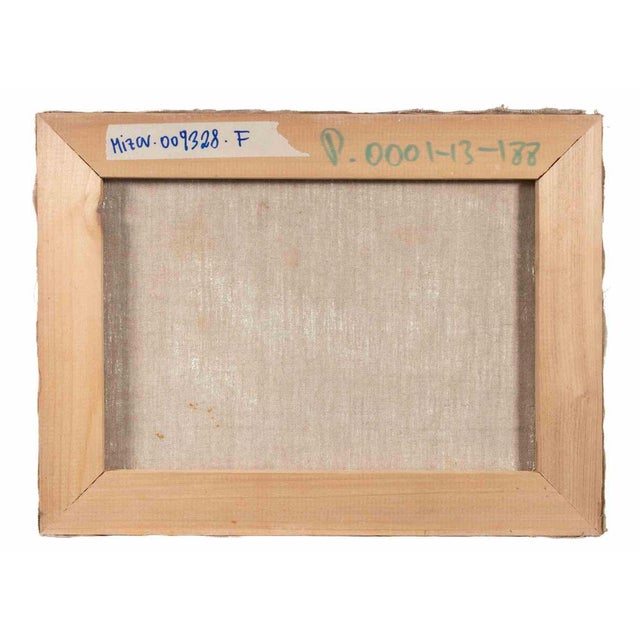 1970s Franco Marzilli, Ballerina on a Red Background, Oil Painting, 1970s For Sale - Image 5 of 6