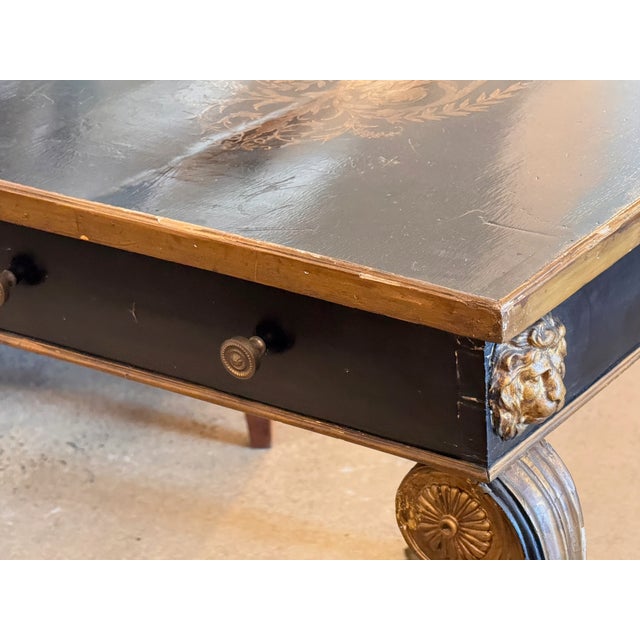 Napoleon III Ebonized and Gilt Side Table For Sale - Image 9 of 12