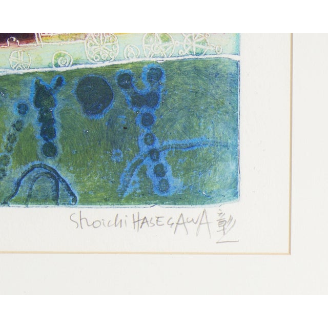Late 20th Century “Floral Flourish” Abstract Intaglio Print by Shoichi Hasegawa For Sale - Image 5 of 8