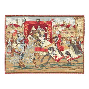 The Medieval Joust Loom Woven Tapestry - 48 X 70 Cm (1'7" X 2'3") - Requires Rod Size 2