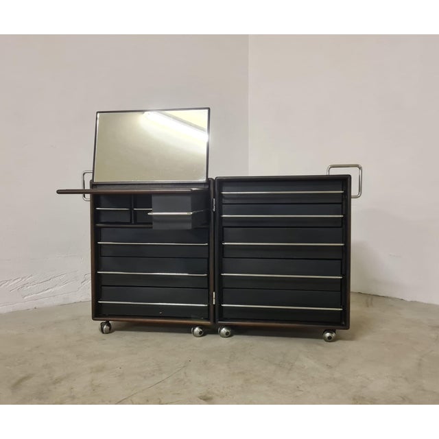 Chest of Drawers with Mirror by Fabio Lenci for Bernini, 1970s For Sale - Image 12 of 18