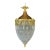1980 French Louis XVI Gold Bronze Crystal Lantern - 1 Pc For Sale