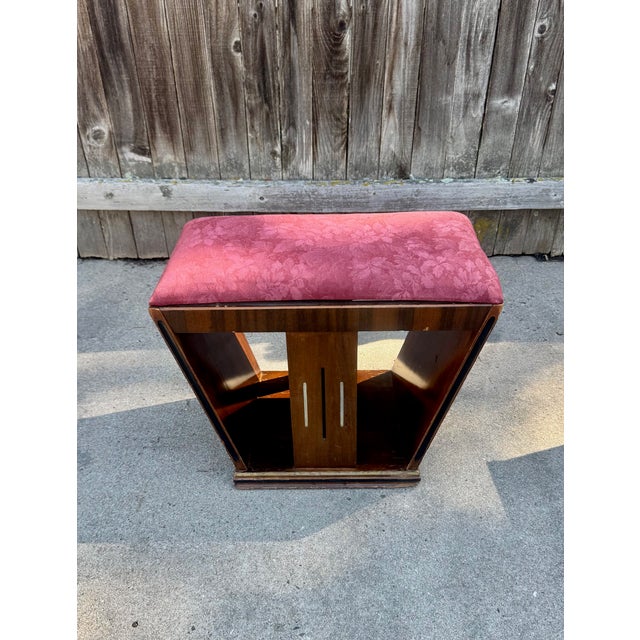 Art Deco Art Deco Style Vanity Stool For Sale - Image 3 of 5