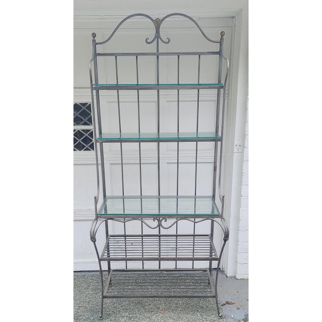 1990s Vintage Etagere by Ethan Allen a French Country Baker’s Rack