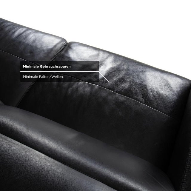 Zurich 2-Seater Sofa in Black Leather from BoConcept For Sale - Image 10 of 16