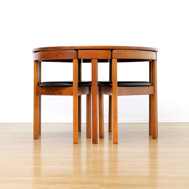Wood 1960s Roundette Dining Table and Chairs by Hans Olsen for Frem Rojle For Sale - Image 7 of 16