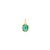 Metal 20th Century Rhodium Finish Emerald Georgian Pendant in 14k Solid Gold For Sale - Image 7 of 13