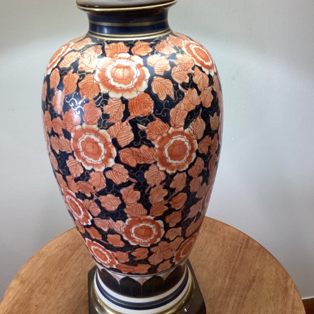 Scarlet Antique Frederick Cooper Japanese Imari Porcelain Mantel Vase Table Lamp For Sale - Image 8 of 12