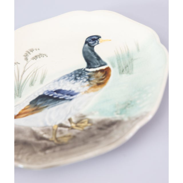 Late 19th Century 19th Century French Choisy Le Roi Majolica Mallard Duck Plate For Sale - Image 5 of 8