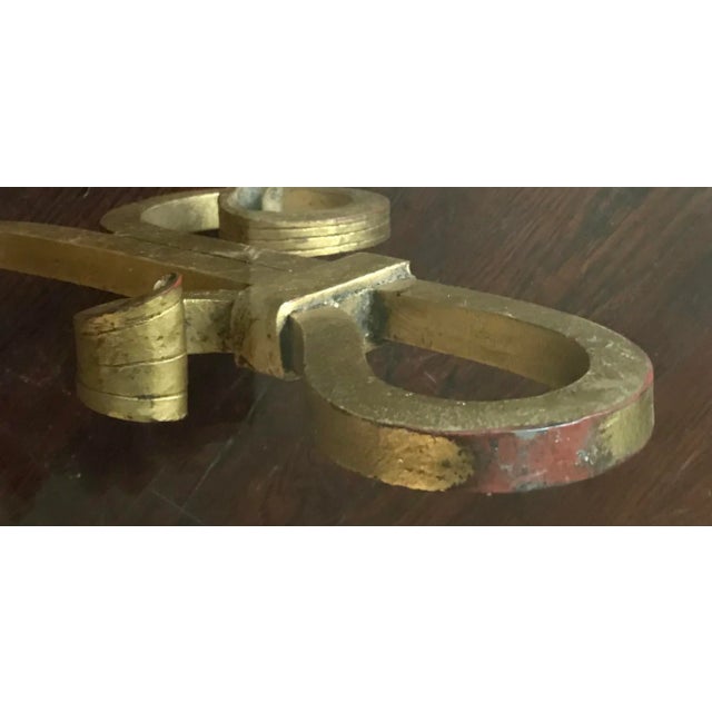 Hollywood Regency Gold Gilt Wrought Iron Coffee Cocktail Table Exquisitely Large For Sale - Image 10 of 12