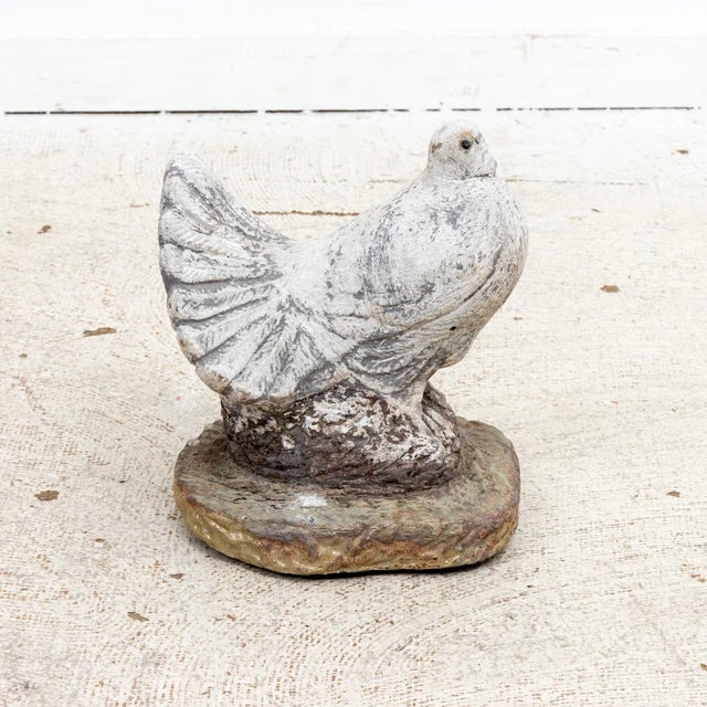English White Painted Dove Garden Ornament, Mid 20th Century For Sale - Image 3 of 6
