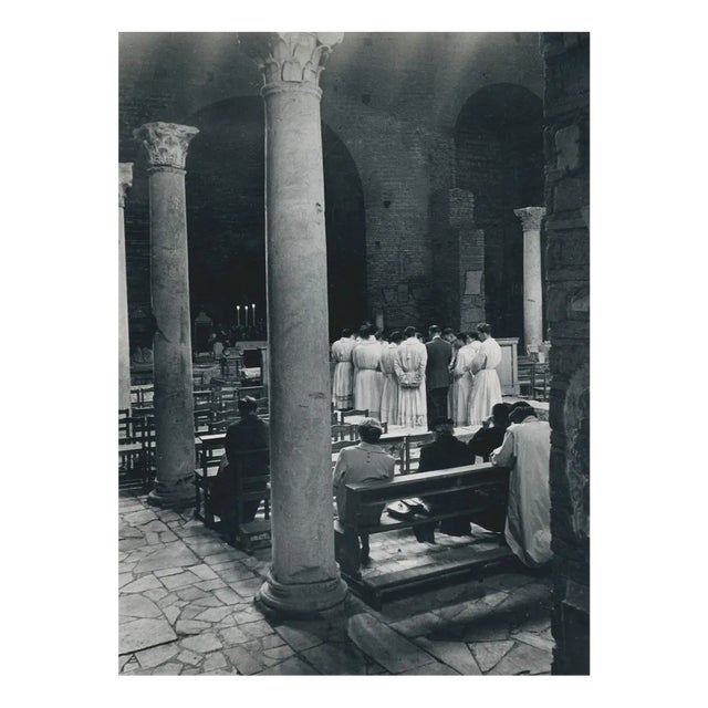Basilica, Italy, 1950s, Black & White Photograph For Sale