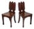 English Regency Gothic Revival Oak Hall Chairs, 1830s, Set of 2 For Sale