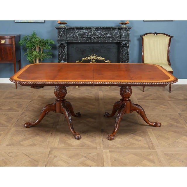 1980s Vintage Furniture South Mahogany Dining Table For Sale - Image 13 of 13