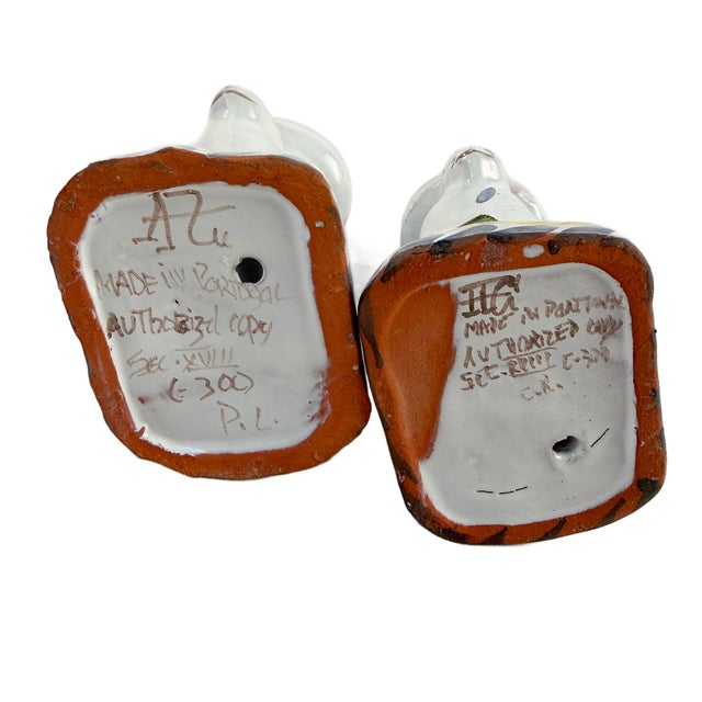 Vintage "Faiança Portuguesa" Rabbit Candle Holders - A Pair For Sale - Image 4 of 8