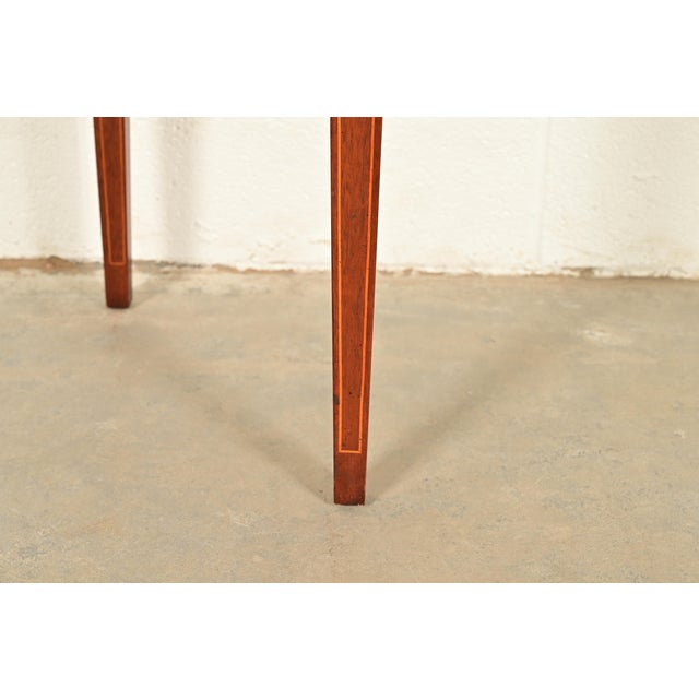 Brown Baker Furniture Historic Charleston Federal Inlaid Mahogany Console or Entry Table For Sale - Image 8 of 13
