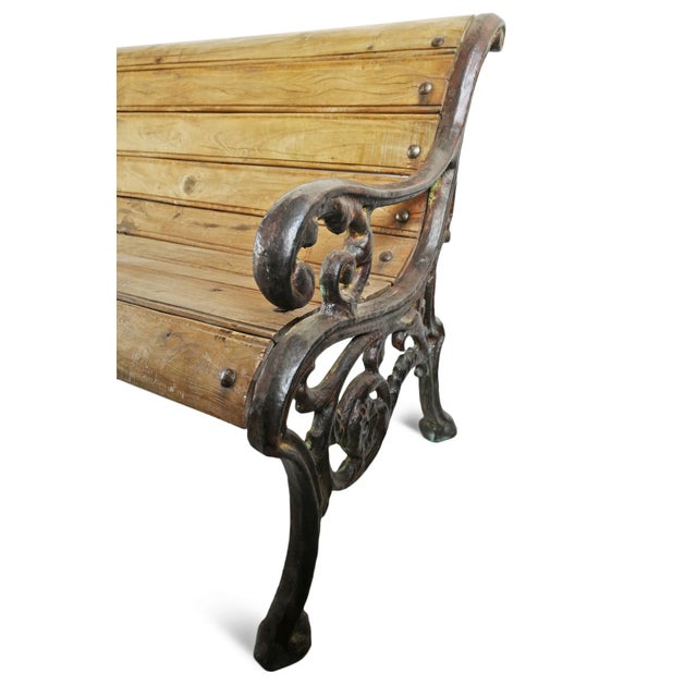 Vintage Teak Park Bench Chairish