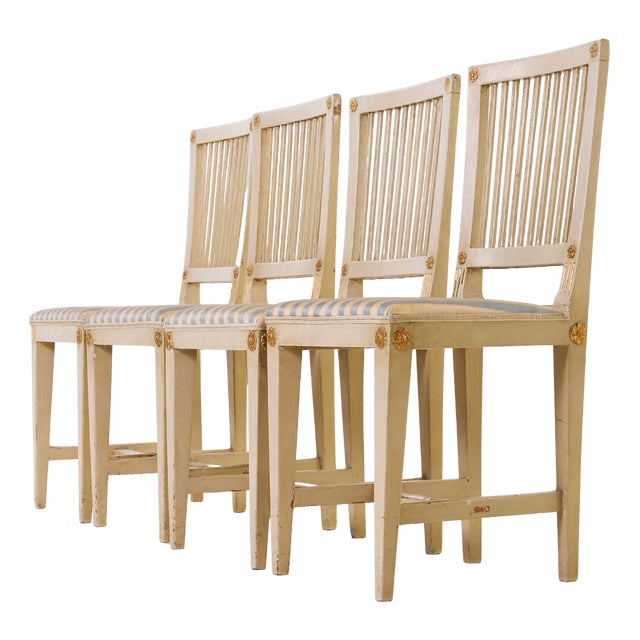 Gustavian Chairs, 1850s, Set of 4 For Sale
