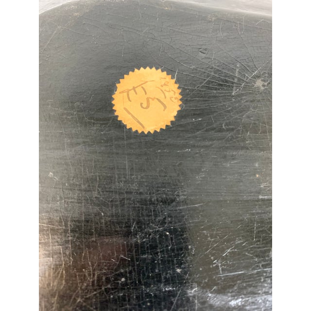 Brown Antique Papier-Mâché Chinoiserie Tray For Sale - Image 8 of 9