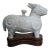 Late 19th Century Chinese Carved White Jade Horse/Ox Incense Burner For Sale