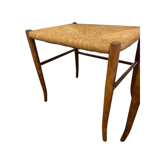 Vintage Mid Century Piazza Original Italian Set of 3 Rush Seat Nesting Stools/Tables, Attributed to Gio Ponti For Sale - Image 12 of 17