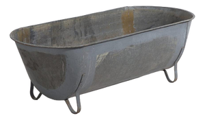 Antique Industrial Zinc Bathtub